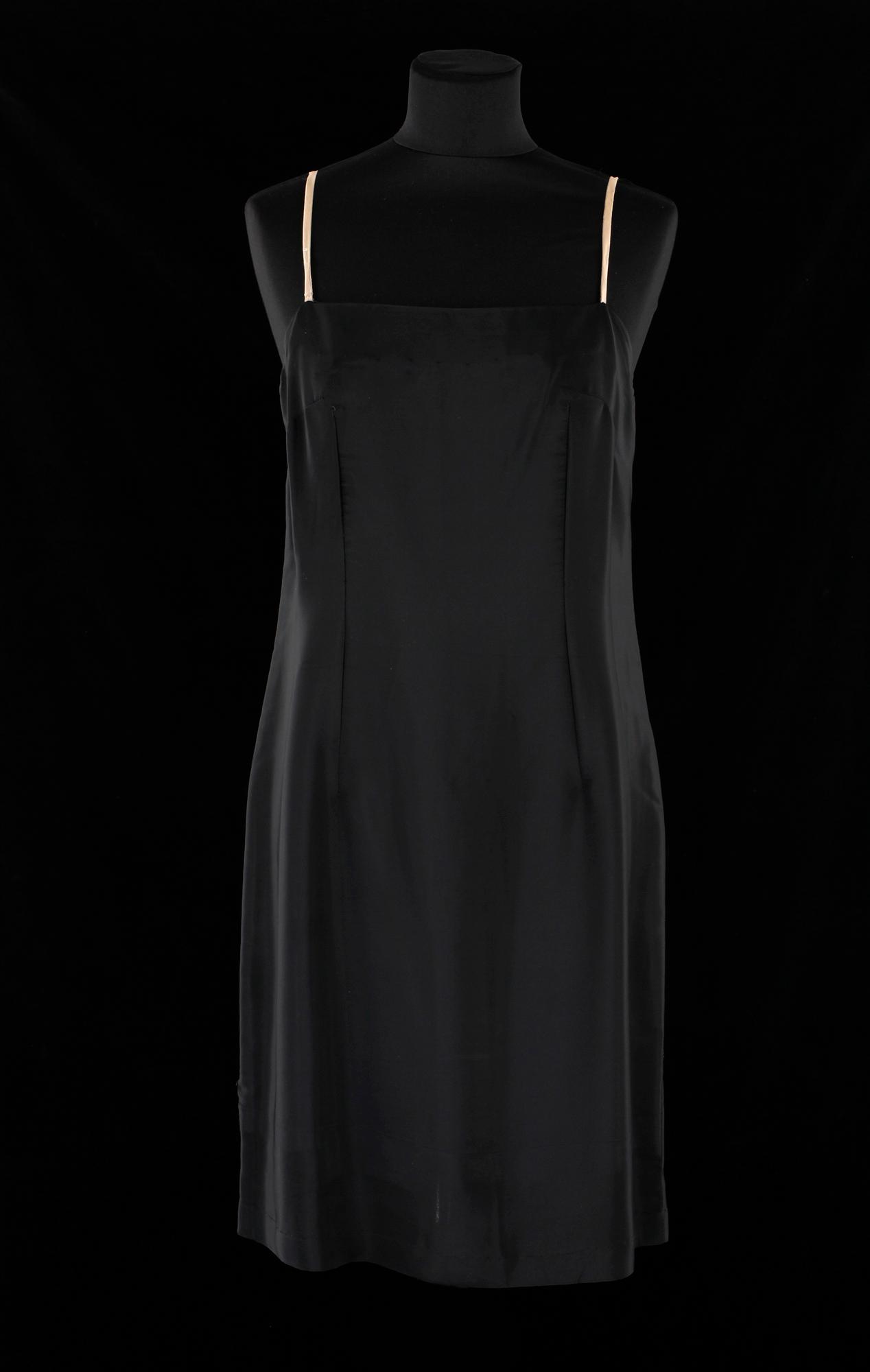 A 1970s black evening dress by Frank Usher.