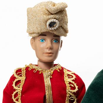 Barbiedockor, 3 st, "Ken", Mattel, 1960-tal.