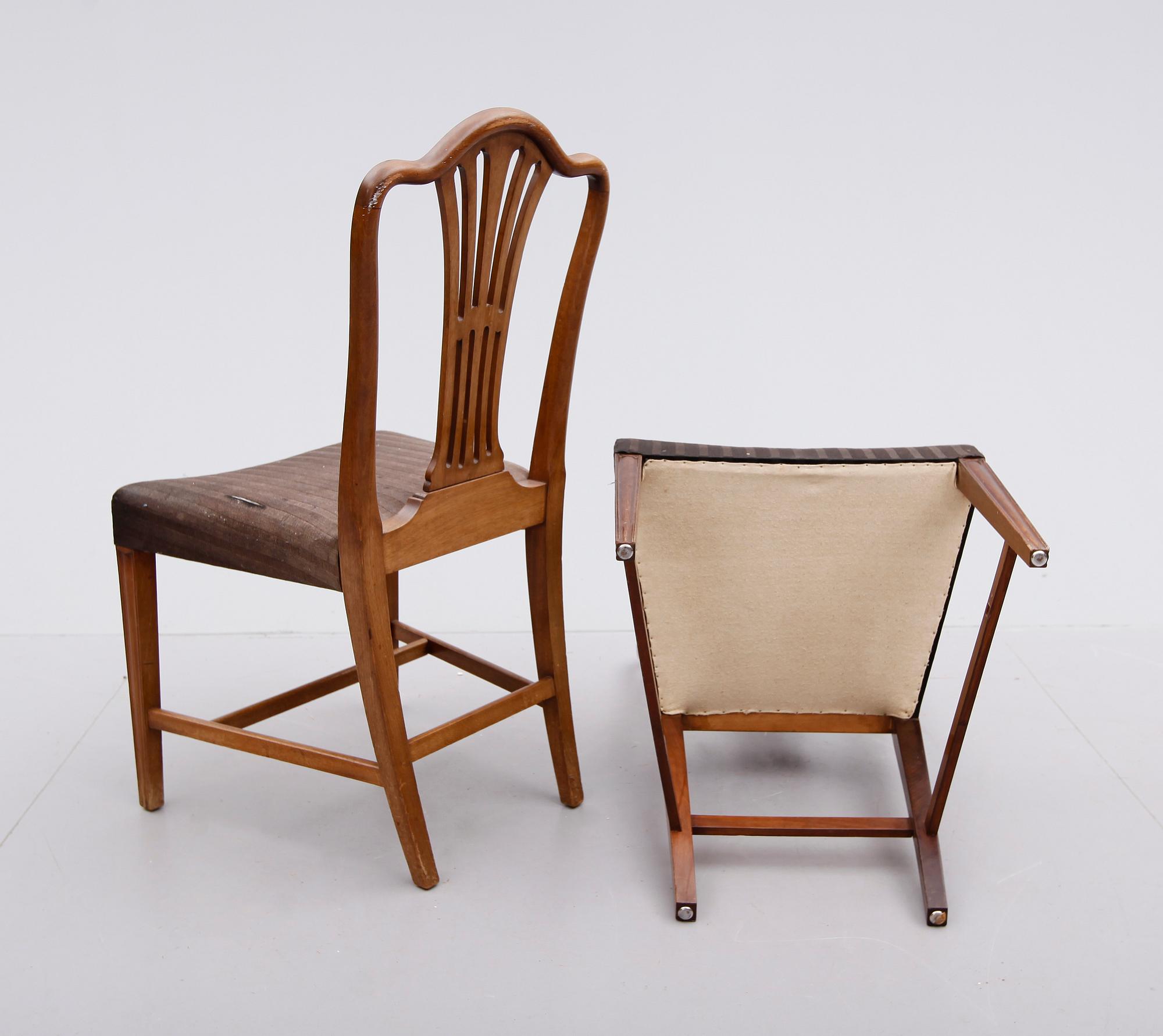 MATSALSMÖBEL, 13 delar, gustaviansk stil, 1900-talets mitt.