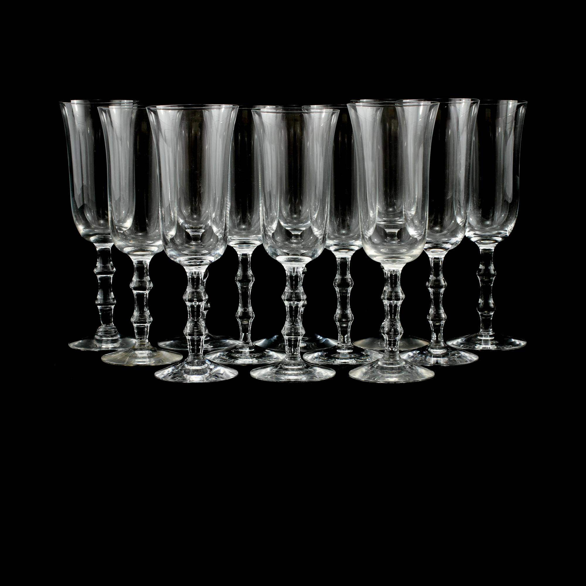 CHAMPAGNESTRUTAR, 12 st, "Salut", Simon Gate, Orrefors,  1900-tal.