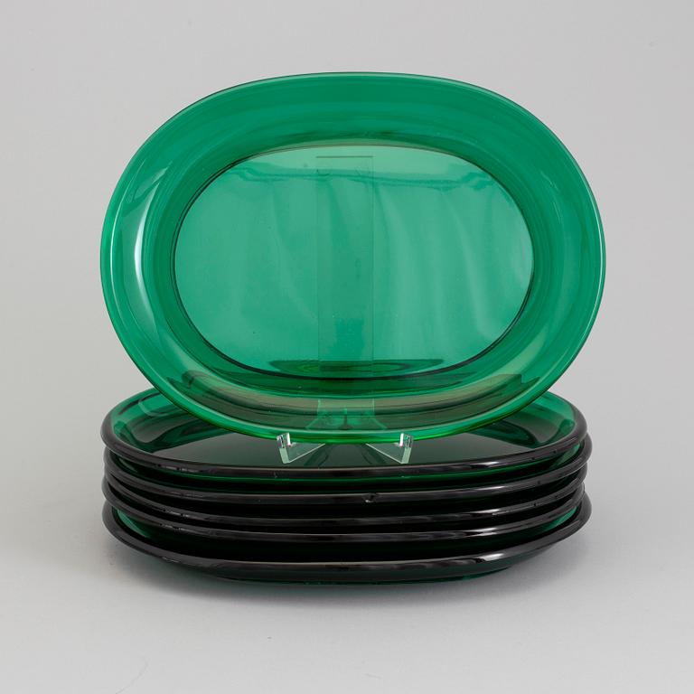 JOSEF FRANK, hummertallrikar, 6 st, glas, Firma Svenskt Tenn.