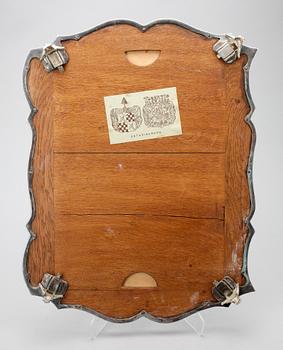 BORDSPLATEAU, argent haché. 1800-tal.