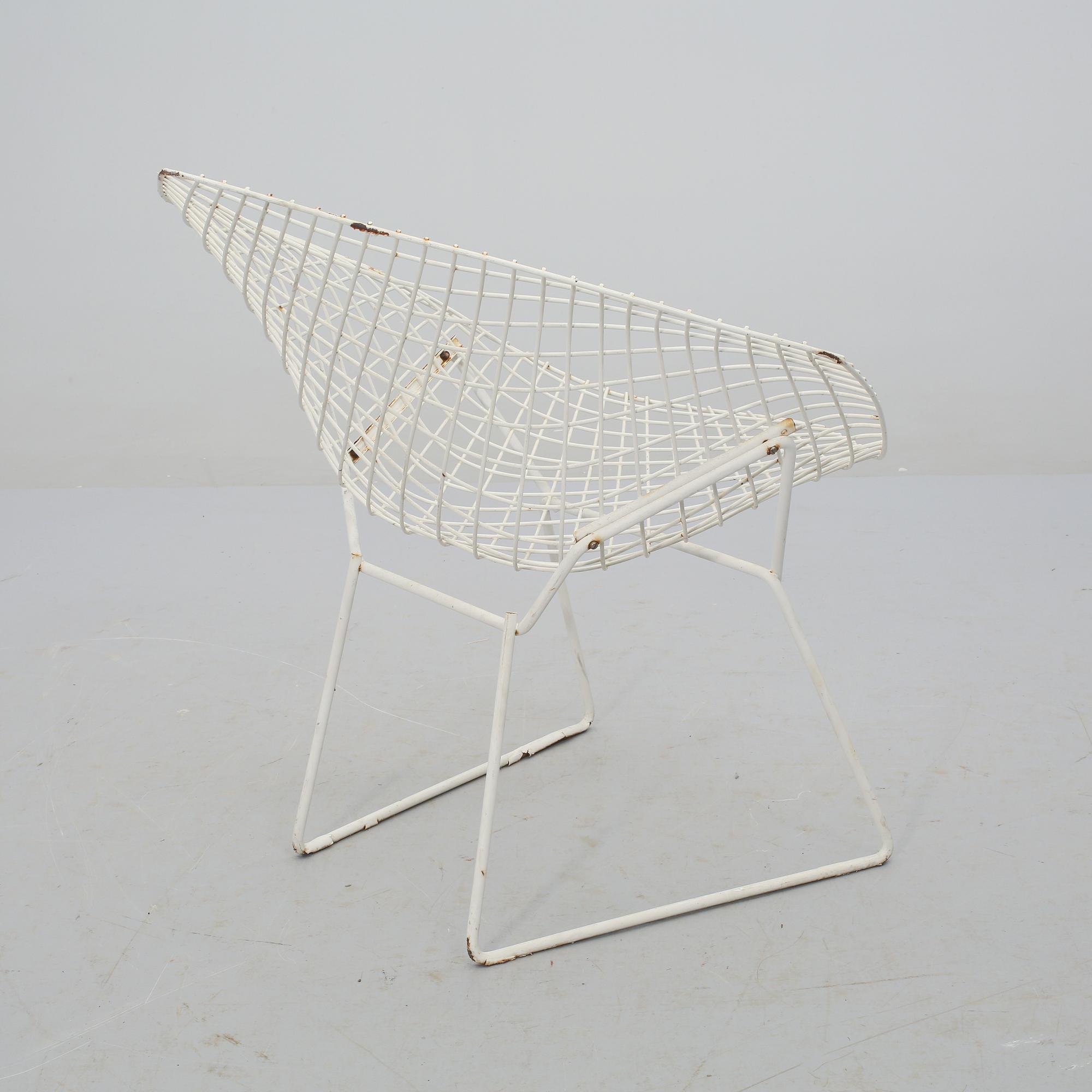 STOL, "Diamond chair", Harry Bertoia, 1900-talets andra hälft.