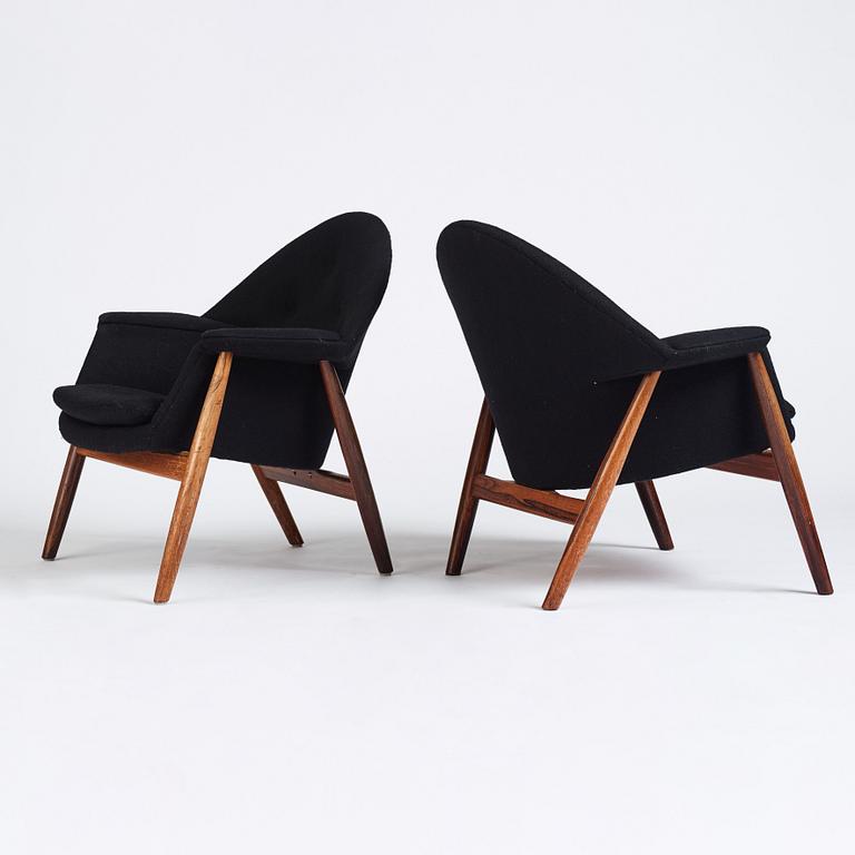 Danish Modern, a pair of easy chairs, 1950-60s.