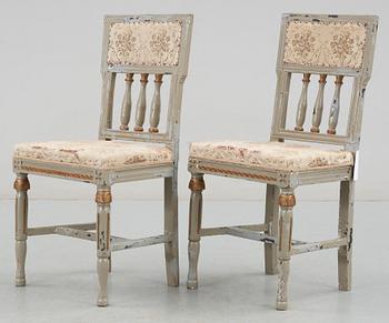 STOLAR, ett par, sengustaviansk stil, 1800-talets första hälft.