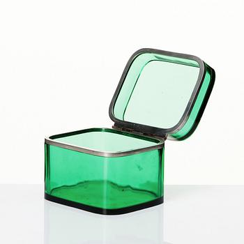 Josef Frank, a mould-blown glass and pewter box, Svenskt Tenn, Sweden.