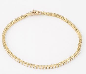 ARMBAND, sk tennisarmband, med briljantslipade diamanter ca 2.20 ct.