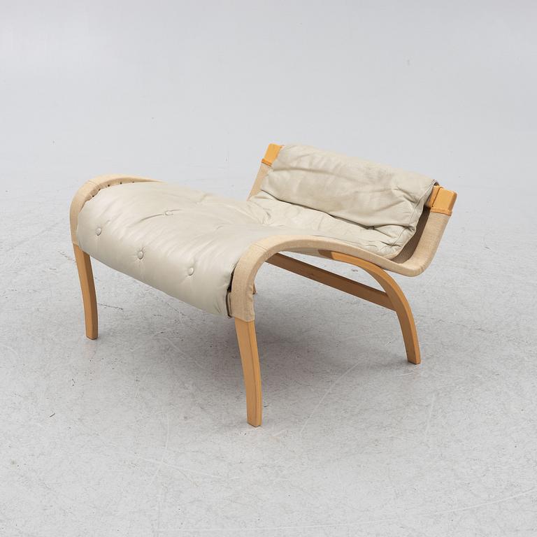 Bruno Mathsson, a 'Pernilla' easy chair witr foot stoll., Dux.