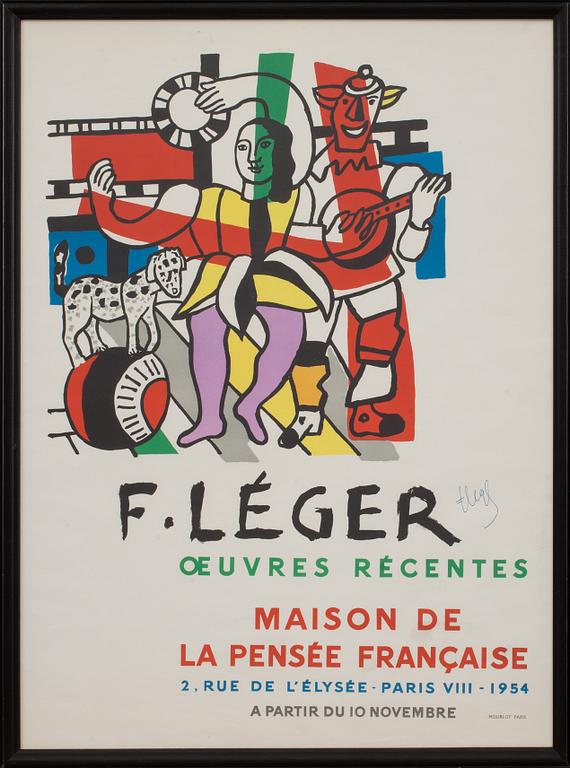 FERNAND LÉGER, efter, affisch, signerad.