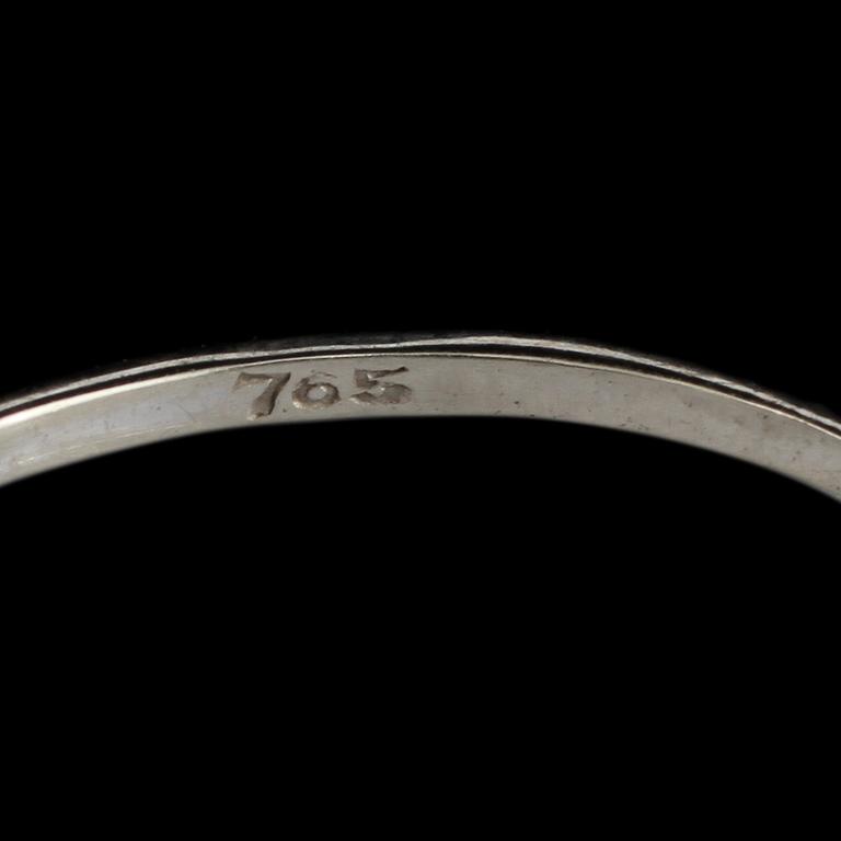 RING, 18k vitguld med briljantslipad diamant ca 0.20 ct, utländska stämplar. Vikt 1 g.