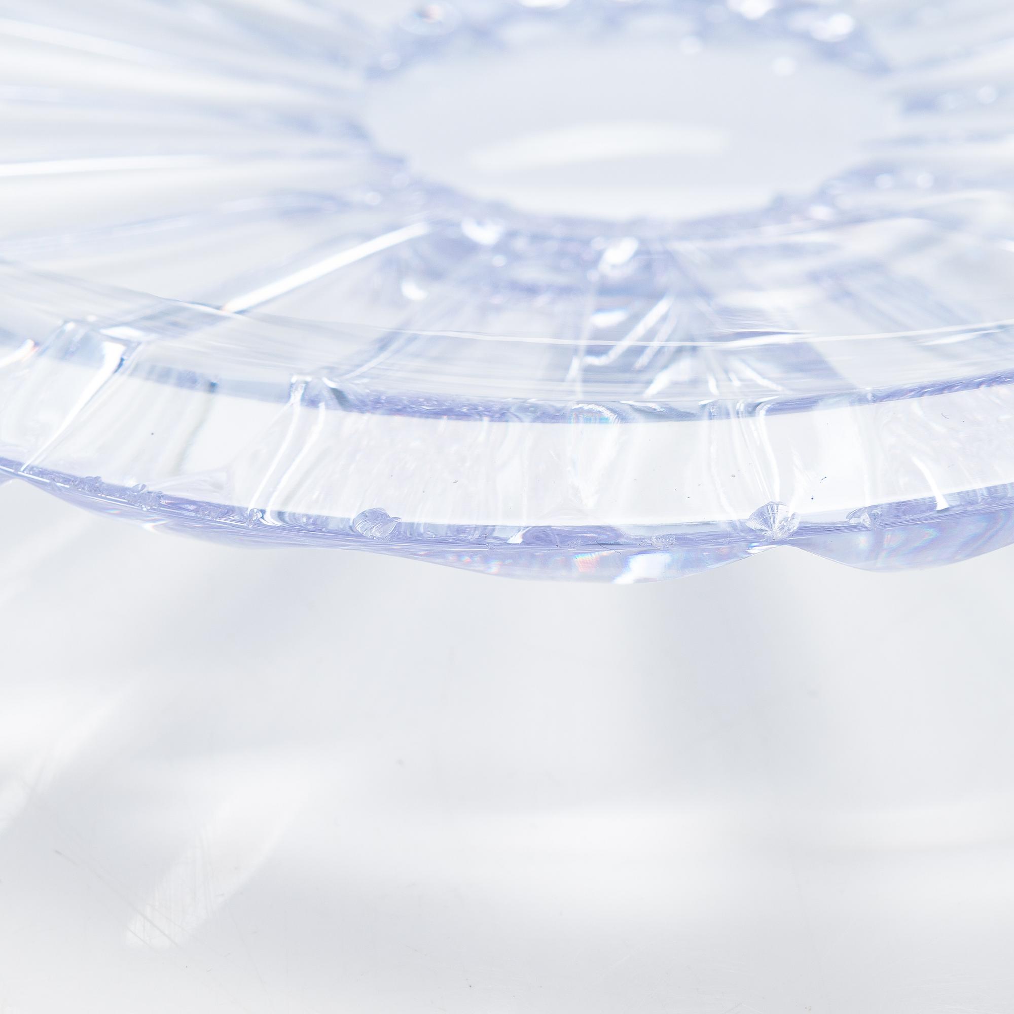 Aimo Okkolin, a cut crystal bowl, signed Aimo Okkolin Riihimäen Lasi oy.