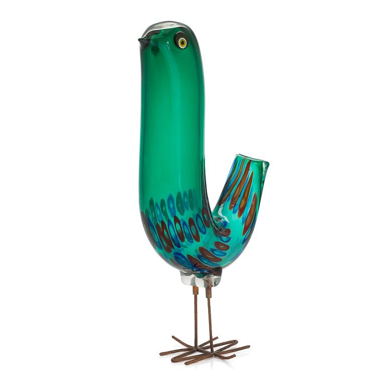 Alessandro Pianon, glasskulptur, "Pulcino", Vistosi, Murano, Italien, 1960-tal.