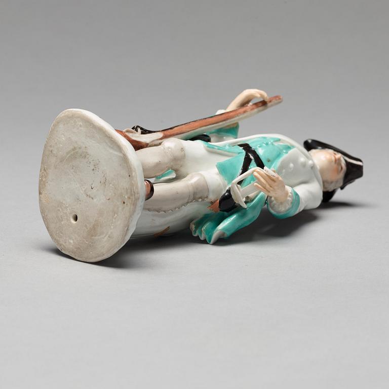 FIGURIN, porslin. Tyskland, 17/1800-tal. Omärkt.