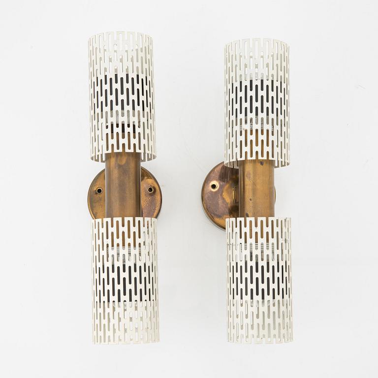 Harald Notini, vägglampor, ett par, modell 11262, Böhlmarks, 1940/1950-tal.