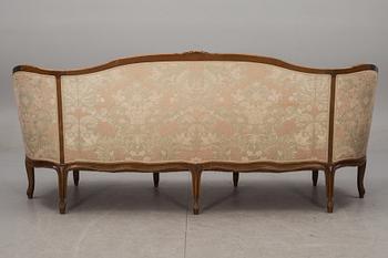 SALONGSMÖBLEMANG, 4 delar, rokokostil, Reimers Möbler, Mjölby, 1900-talets mitt.