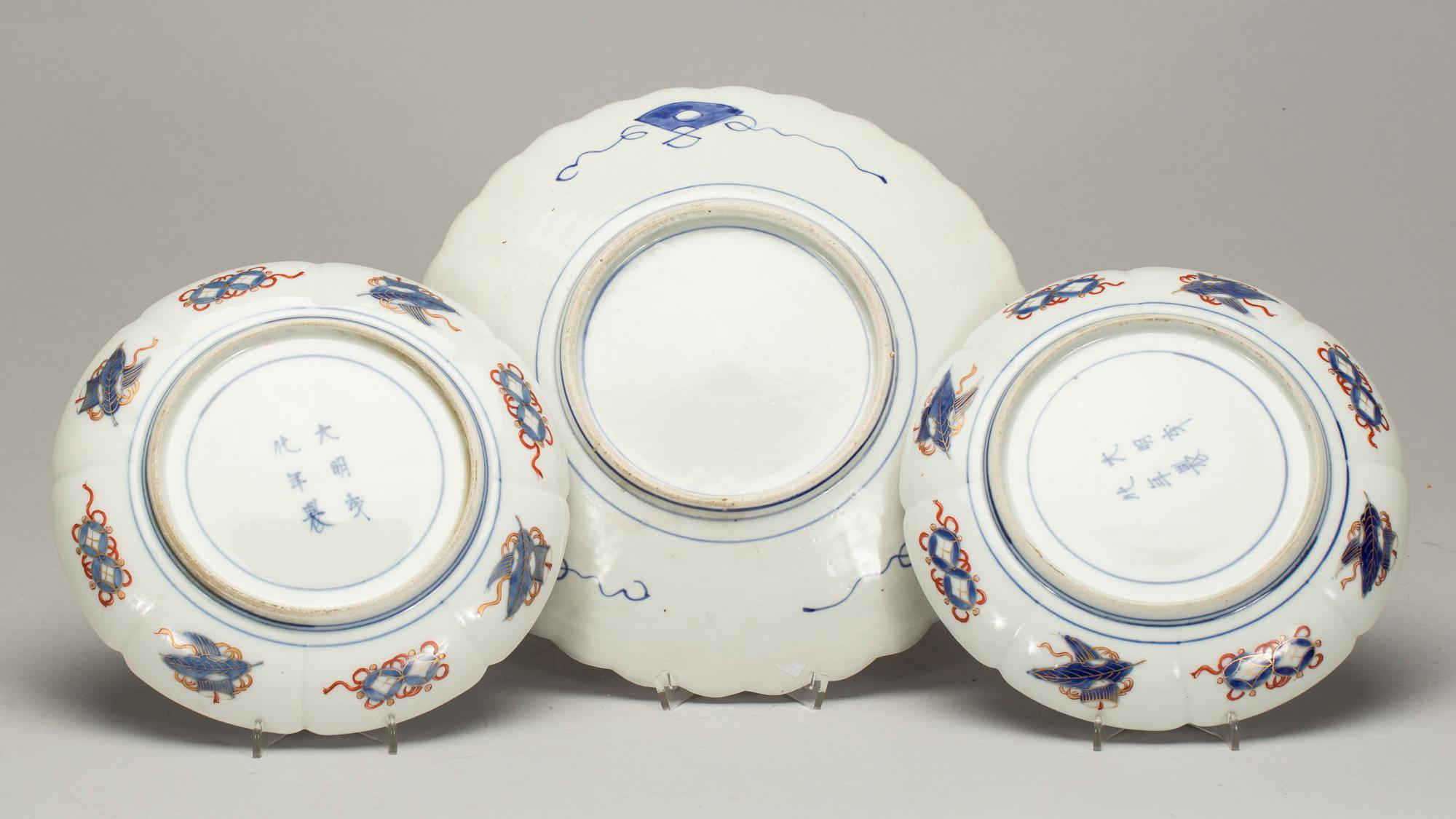 FAT, 3 st, porslin, Kina 1800-tal.