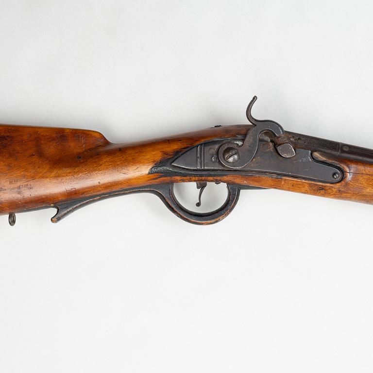 Flintlock rifle, 19th Century.