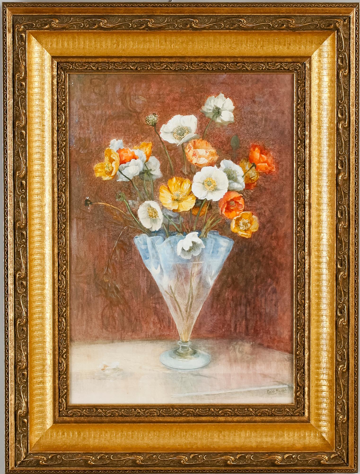 EDITH JACOB, akvarell, 1900-tal, sign.