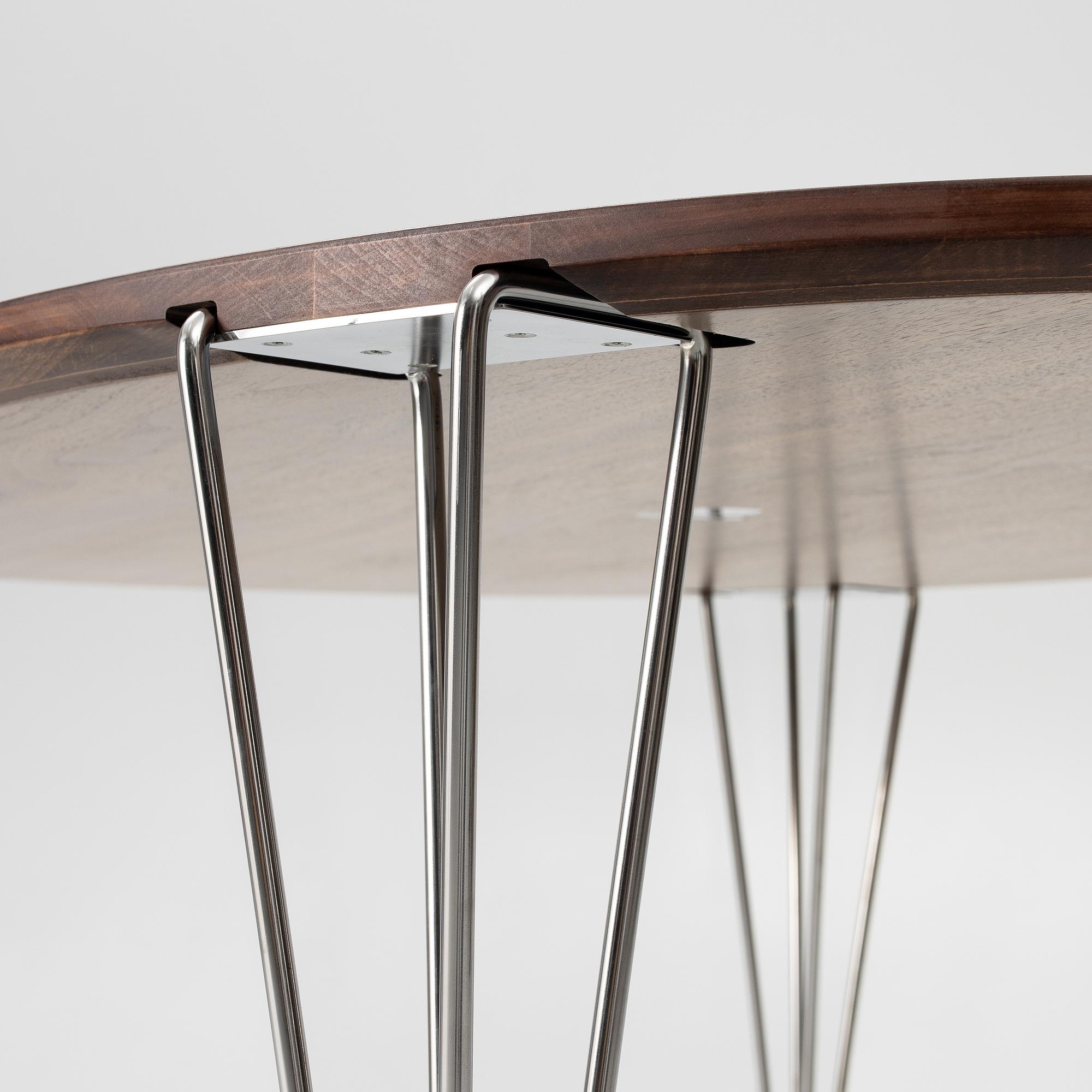 Bruno Mathsson & Piet Hein, dining table 'Superellipse', Bruno Mathsson International.