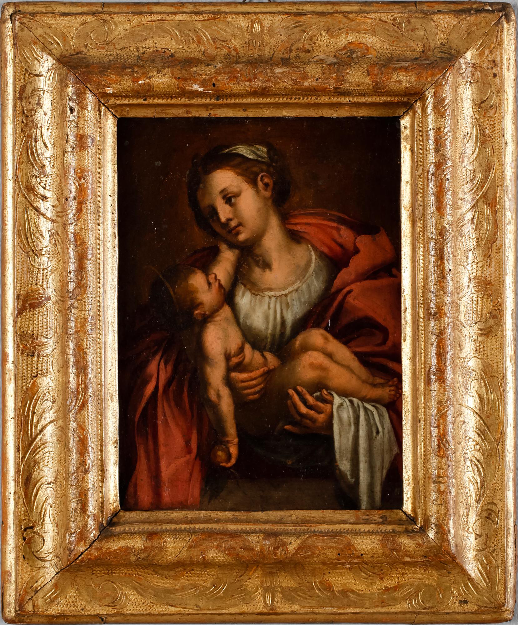 OKÄND KONSTNÄR, olja på kopparplåt, 1600-/1700-tal.