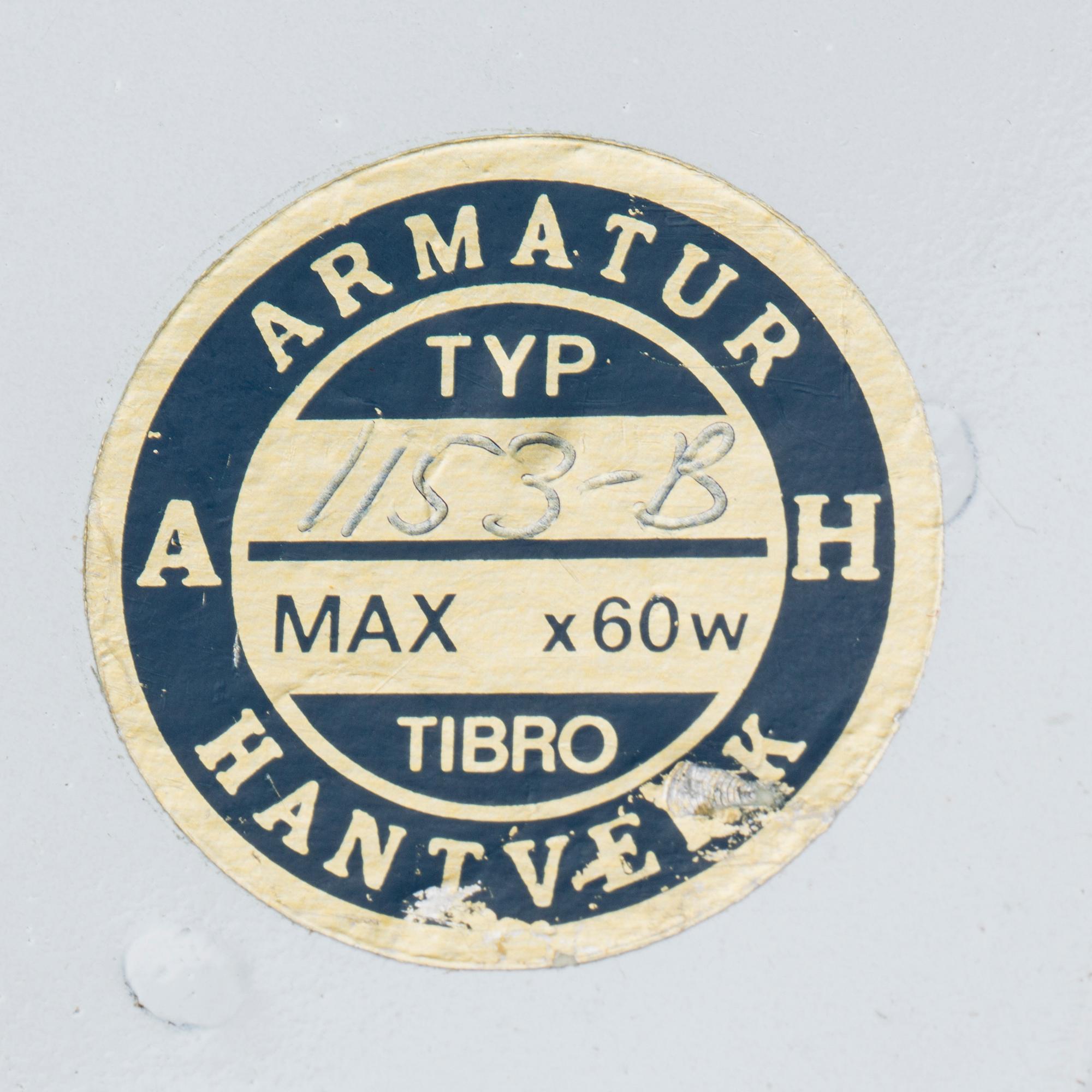 VÄGGLAMPOR, ett par, Tibro, 1900-talets andra hälft.