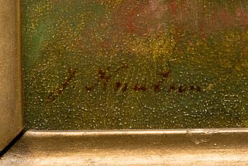 Johan Knutson, oil on board, signed.