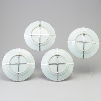 Four blue and white export porcelain dishes, Qing dynasty, Qianlong (1736-95).