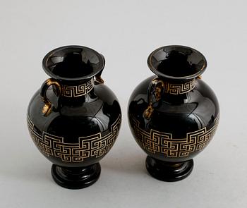 VASER, 1 par, glas, PA Tacchi, sannolikt Frankrike, 1900-talets första hälft.
