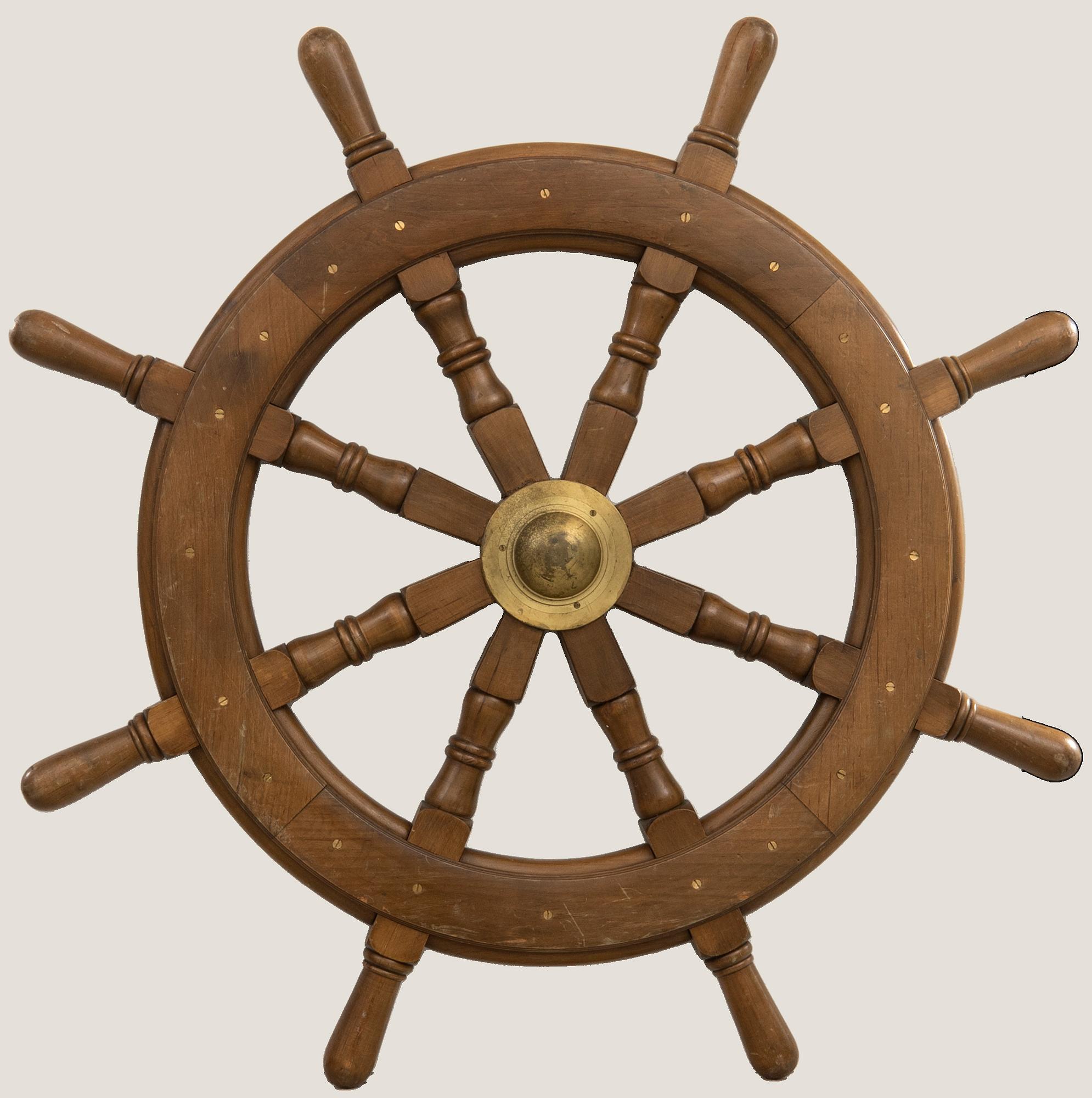 Steering wheel for a boat, first half of the 20th century.