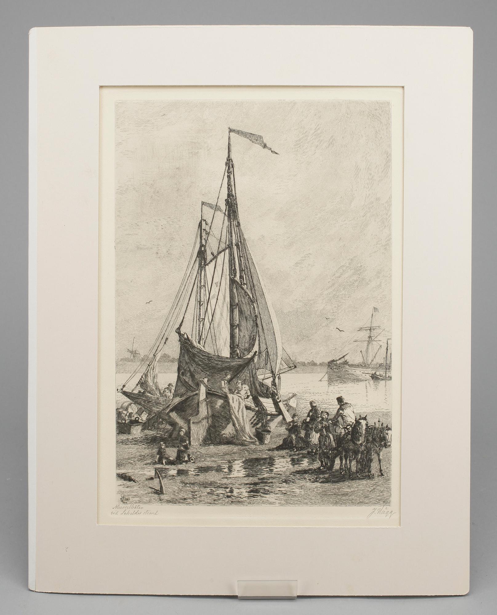 JACOB HÄGG, etsning, signerad samt signerad och daterad 1892 i plåten.