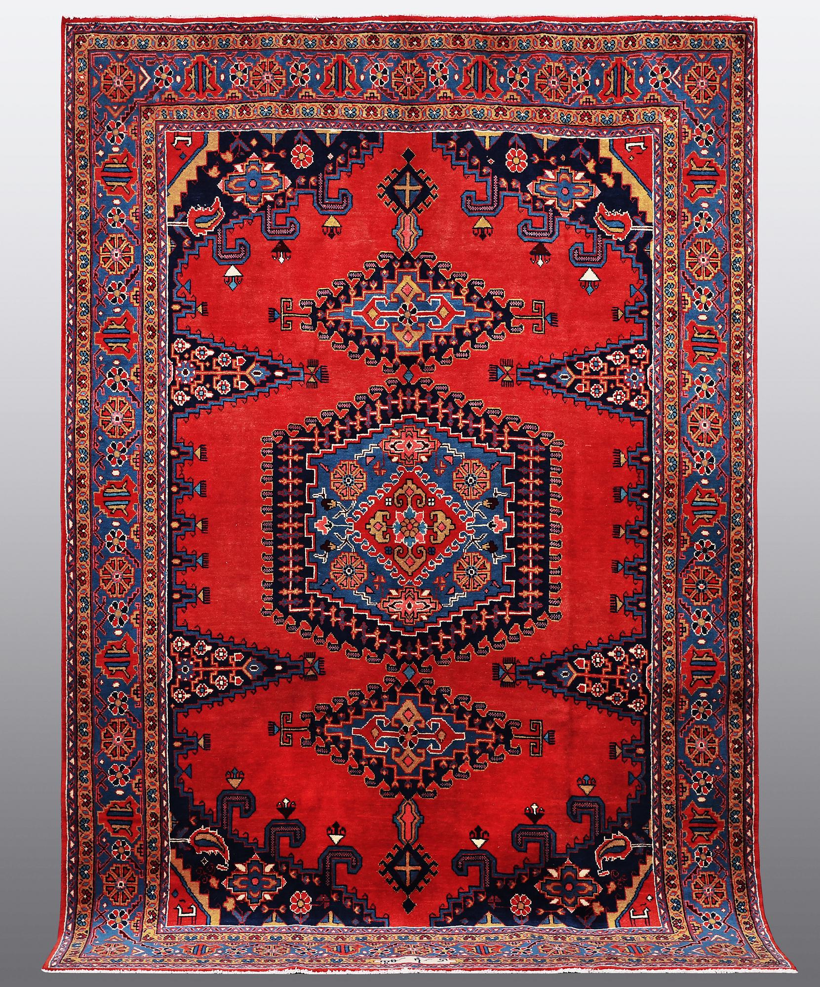 A CARPET, Wiss Signed Sharbani.  327 x 227 cm.