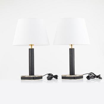 Uno Westerberg, a pair of table lamps, model "15773", Arvid Böhlmarks Lampfabrik.