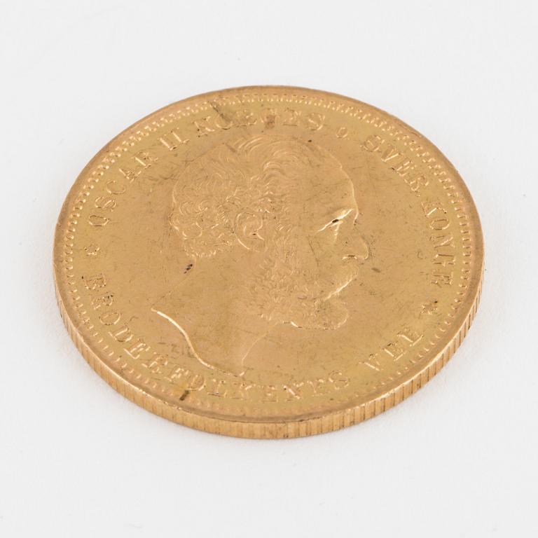 MYNT, guld, 20 kronor, Oscar II, 1902.