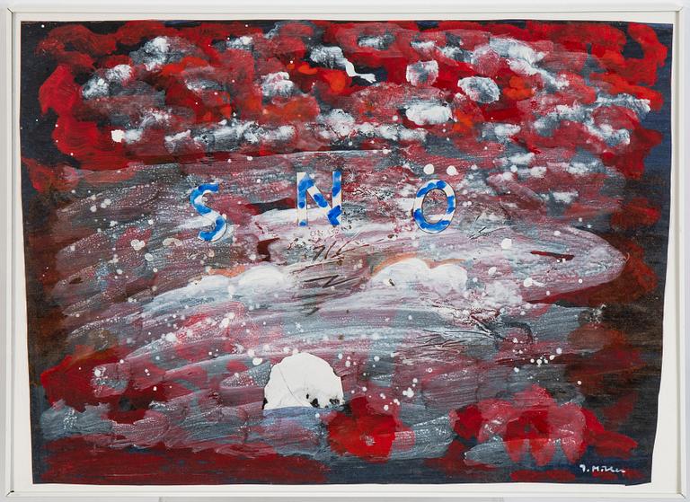 Ingegerd Möller, mixed media and collage. Signed.