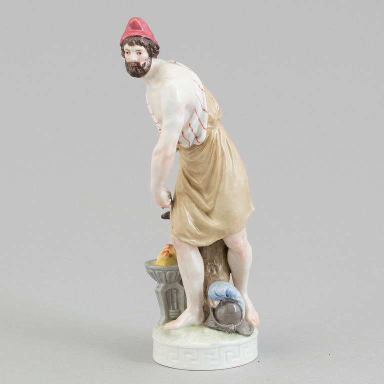 A Berlin porcelain figur of 'Hephaistos', Germany, end of 19th Century.