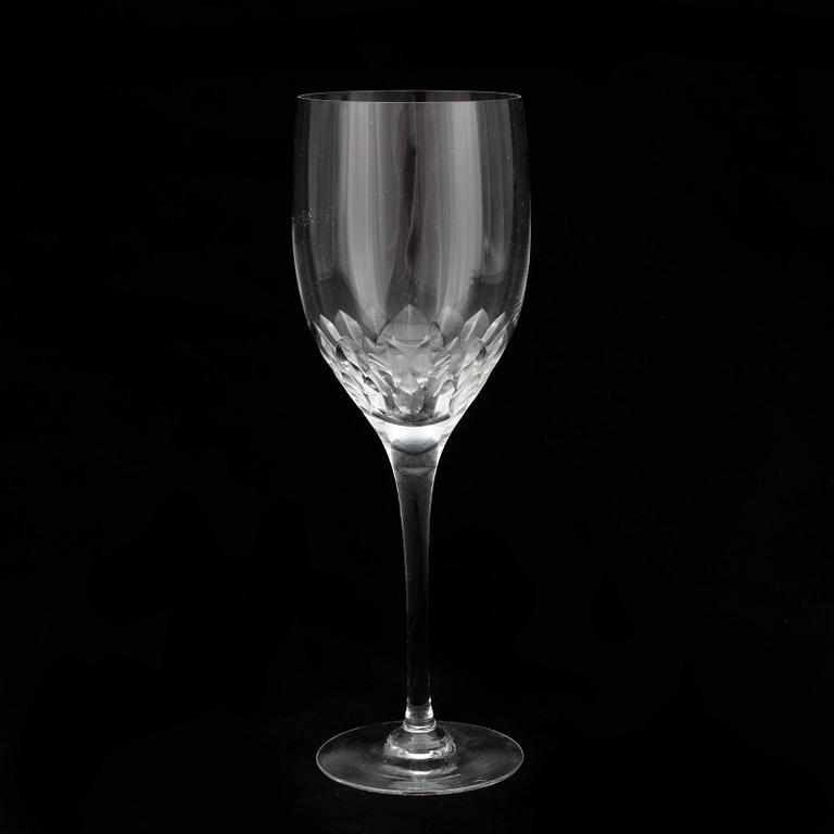 VINGLAS, 6 st, glas, "Karolina", Gunnar Cyrén, Orrefors.