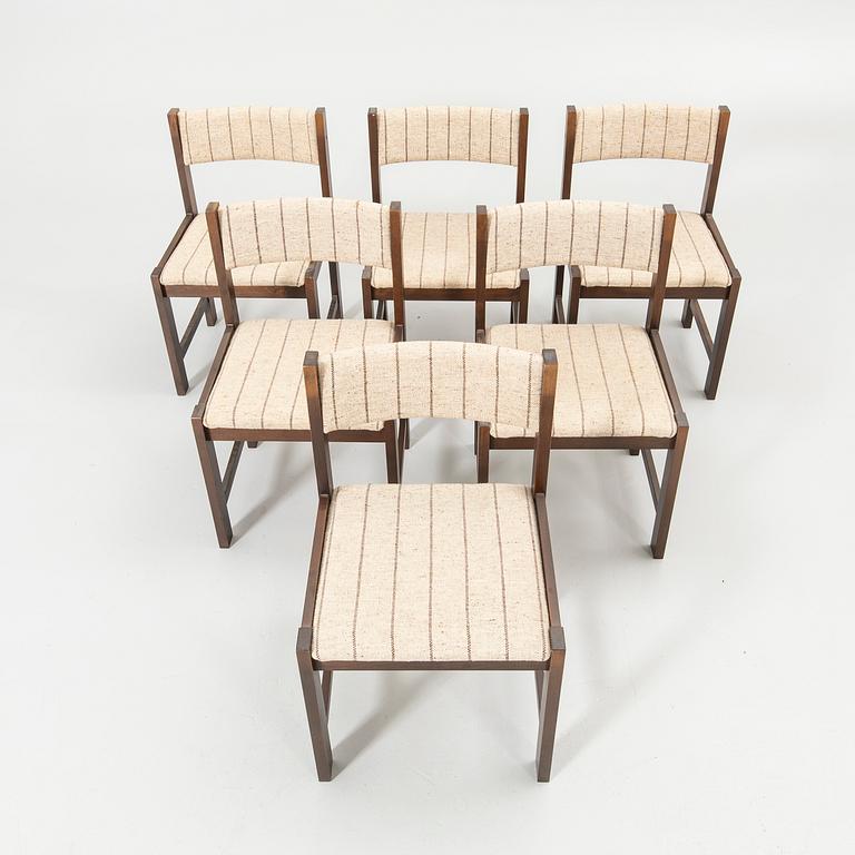 Poul H. Poulsen, dining set, 7 pieces, 1970s, Denmark.