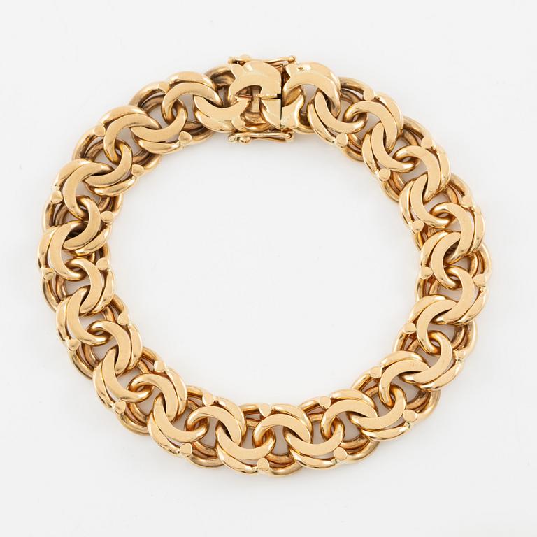 Armband, 18K guld, bismarcklänk.