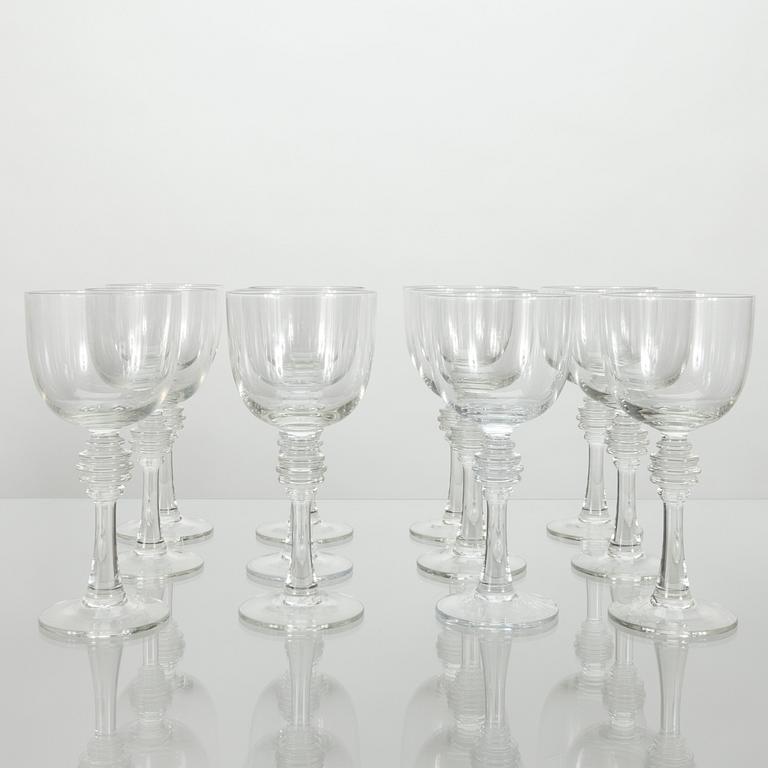 GLAS, 12 st, "Fabiola", design Nanny Still, Riihimäen Lasi 1970-tal.