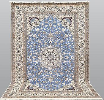 Matta, Nain part silk, s k 9LAA, ca 500,000 knutar/kvm, 331 x 220 cm.