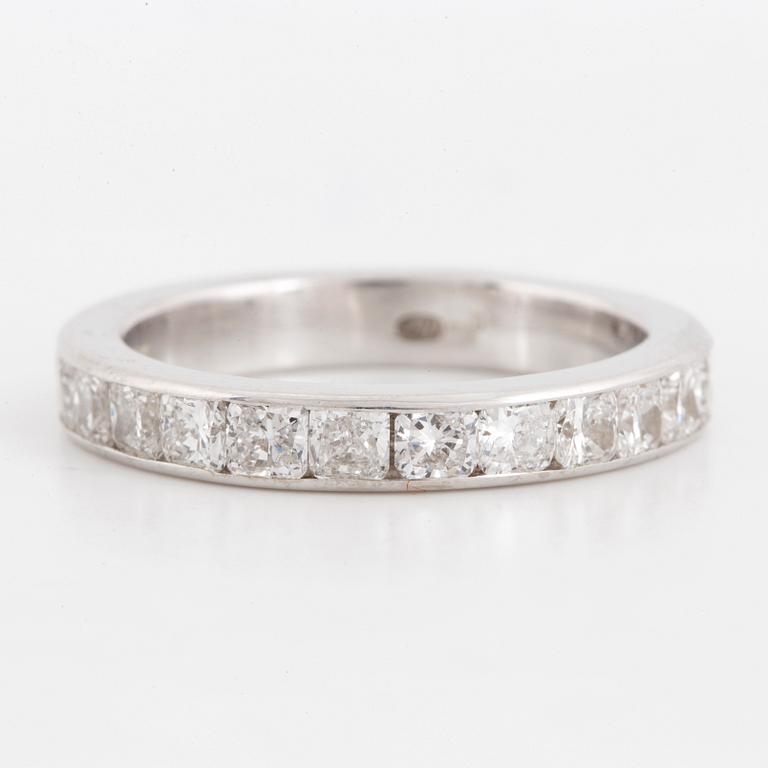 Eternity princess-cut diamond ring.