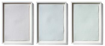 LUKE STETTNER, Triptyche, signed and dated 2009 on verso. Hand-made paper, med tryck.