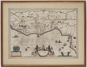 Johannes/Jean Blaeu, map, copper engraving. Guinea.