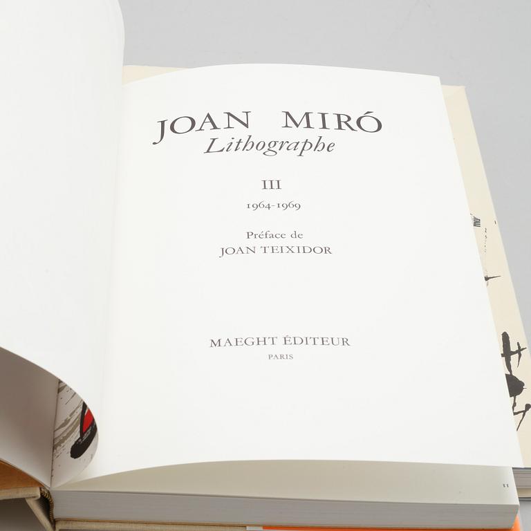 BÖCKER, 2 st, "Miró a L'encre" samt "Miró Lithographe III", 1972 och 1976.