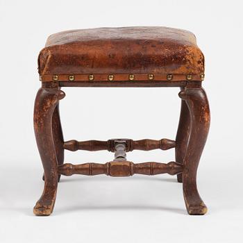 A Swedish late baroque stool, mid 18th century.