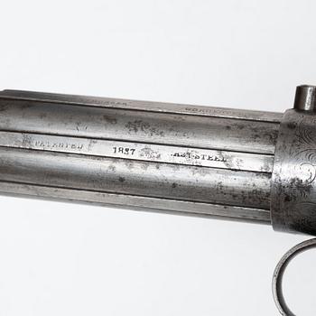 A percussion revolver, Allen & Thurber, mid-19th century.