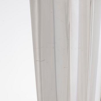 Tapio Wirkkala, two silver and teak 'Flame' vases, Kultakeskus, Hämeenlinna 1962 and 1964.