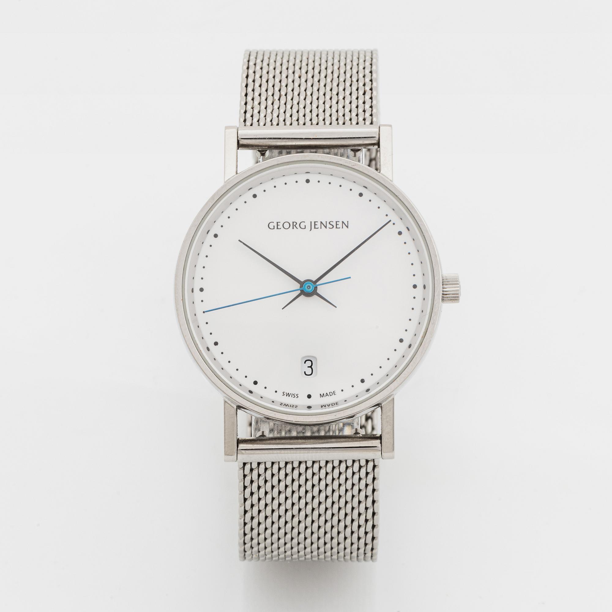 Georg Jensen, design Henning Koppel, wristwatch, 32 mm.