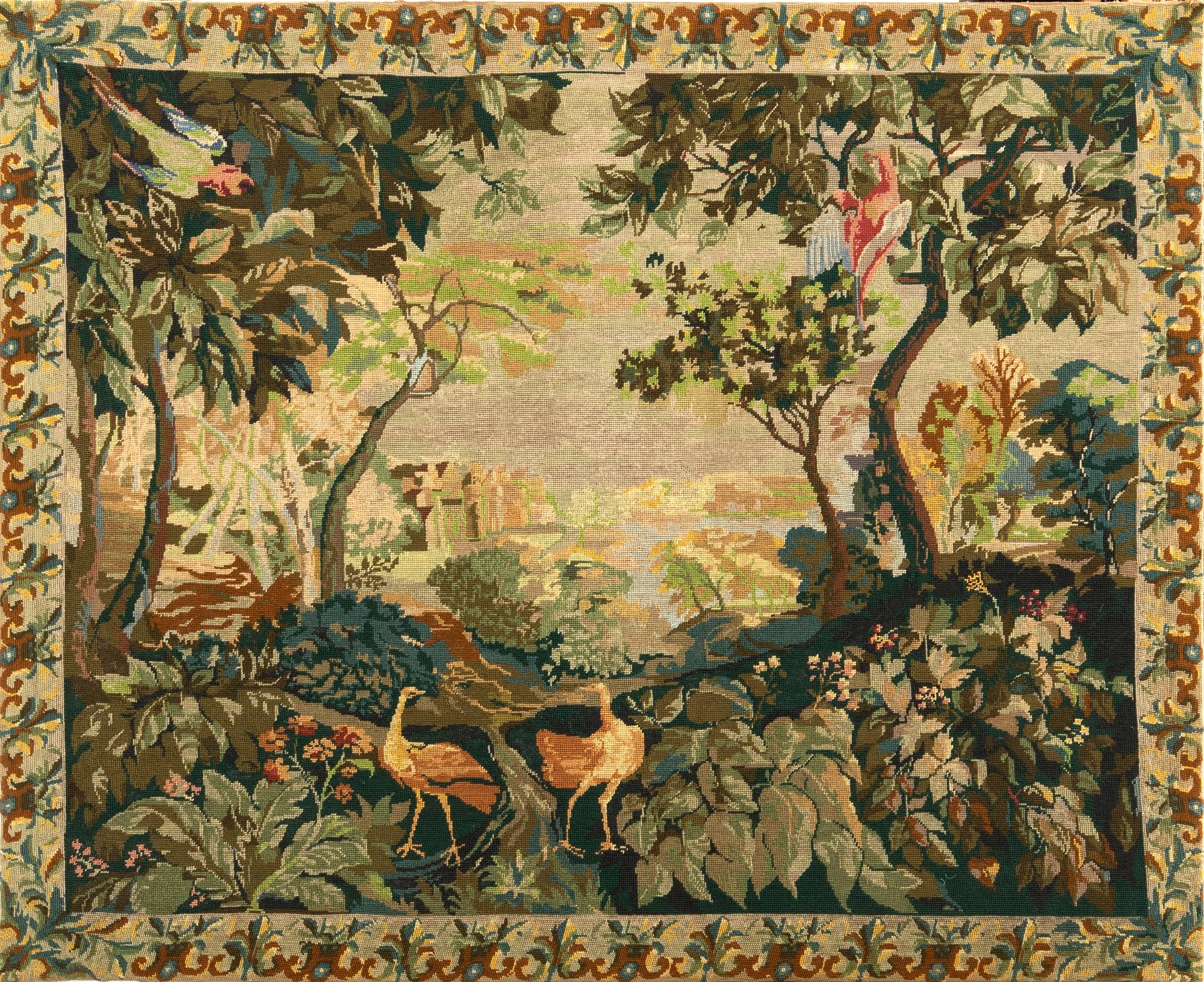 Broderad tapet Royal Paris omkring år 1900.