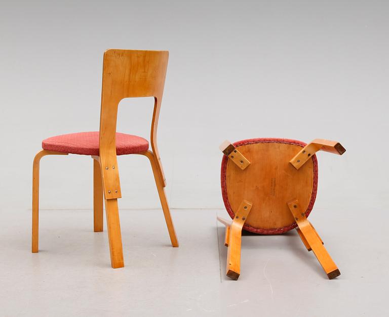 STOLAR, 4 st, "Artek", SAMT PALL,  Alvar Aalto, 1900-talets andra hälft.